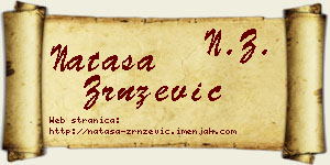 Nataša Zrnzević vizit kartica